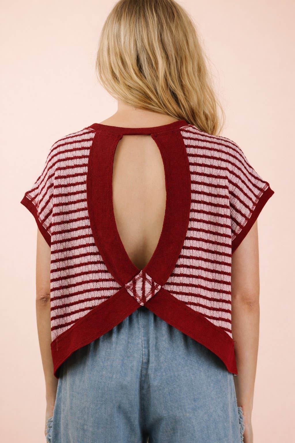 Open Back Knit Top