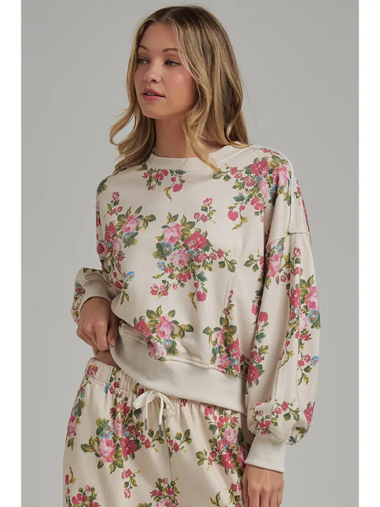 Oversized Floral Sweatshirt