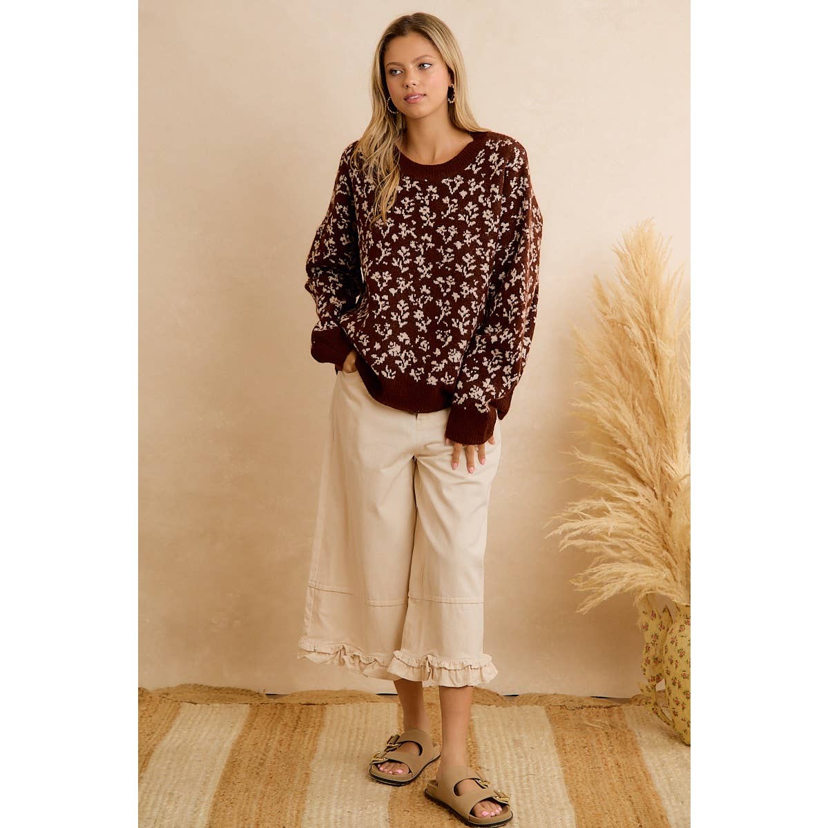 Vintage Floral Sweater