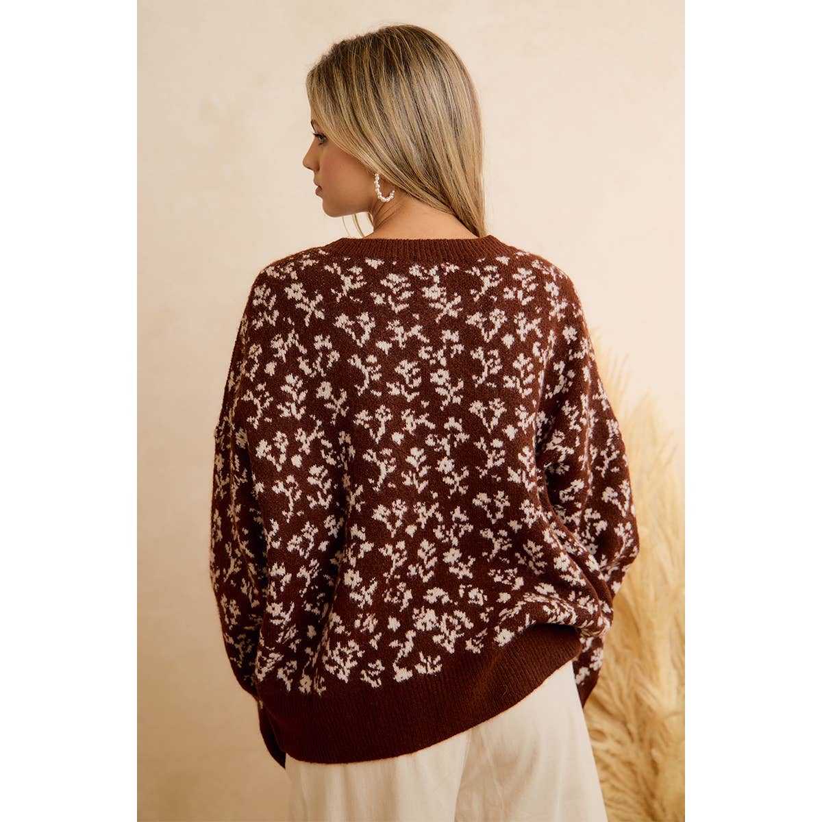 Vintage Floral Sweater