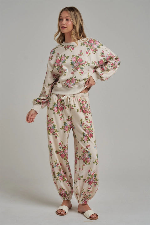 Oversized Floral Sweatpants
