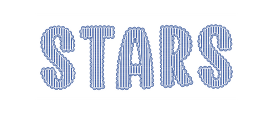 Blue Seersucker STARS