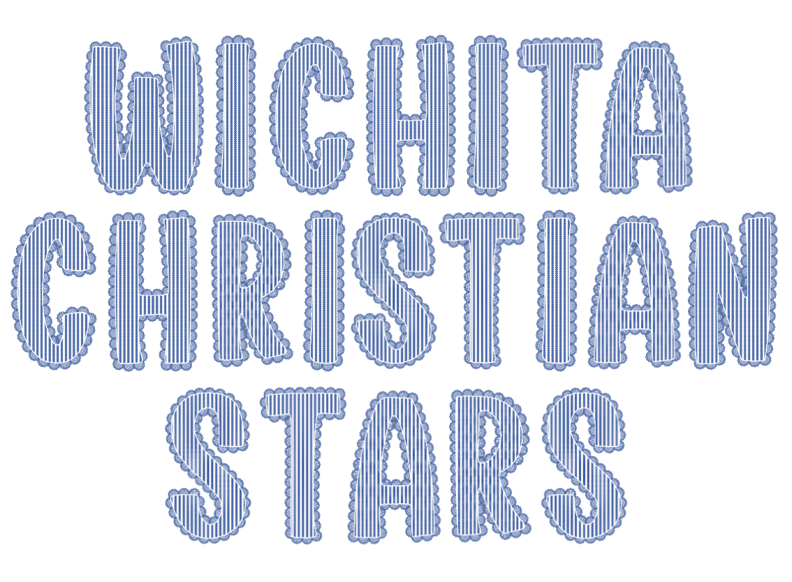 Blue Seersucker Wichita Christian Stars