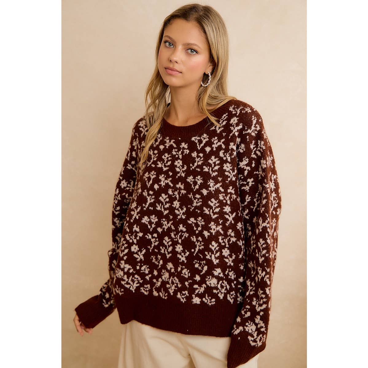 Vintage Floral Sweater