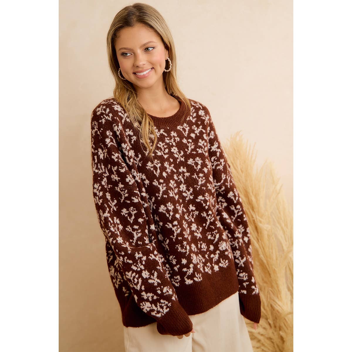 Vintage Floral Sweater